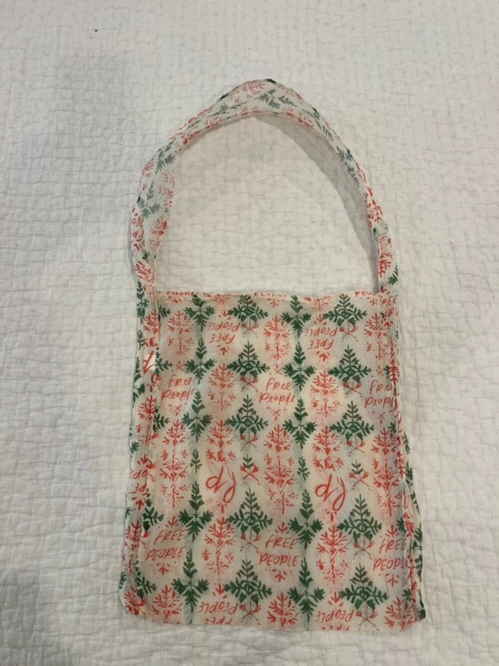 Free People Tote Bag Small Reusable Star Flower Print Lightweight Casual Boho